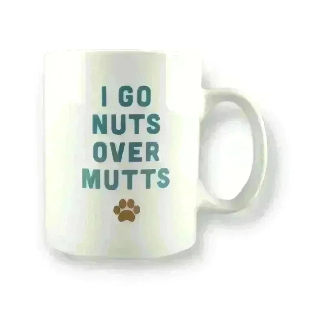 Dog Lover Coffee Mug Gift 20oz Cup "I Go Nuts Over Mutts" Pet Shop Fringe Studio - Picture 1 of 6